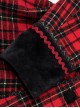 Plaid Rhapsody Series Doll Collar Red-Black Plaid Autumn Winter Warm Christmas Classic Lolita Long-Sleeved Coat