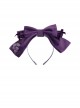 Vintage Grape Deep Purple Bowknot Velvet Classic Lolita Headband