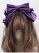 Vintage Grape Deep Purple Bowknot Velvet Classic Lolita Headband