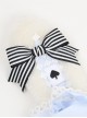 Alice Series White Lace Blue Plaid Poker Plush Rabbit Ears Sweet Lolita Headband