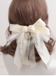 Elegant Sweet Rose Lace Hollow Heart Ribbon Bowknot Classic Lolita Hair Clip