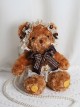 Brown Plush Bear Sweet Cute Lace Bowknot Decoration Sweet Lolita Bead Chain Messenger Bag