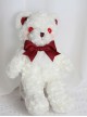 Cute Girl White Plush Little Bear Doll Sweet Lolita Bead Chain Messenger Bag