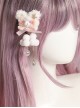 Plush Bear Cute Girly Cloud Bowknot Design Sweet Lolita Hair Clip