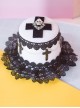 Black Lace Gothic Cross Skeleton Halloween Gothic Lolita White Small Top Hat