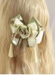 Green Bowknot Rose Tassel Classic Lolita Hair Clip