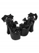 12.5cm Super High Heel Bowknot Cute Princess Black Round Toe Mary Jane Sweet Lolita Shoes