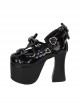 12.5cm Super High Heel Bowknot Cute Princess Black Round Toe Mary Jane Sweet Lolita Shoes