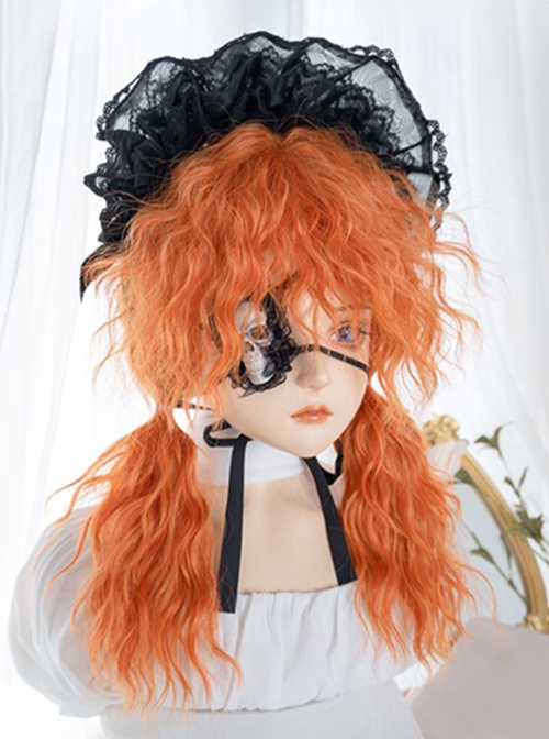 Pumpkin Yellow-Orange Explode Instant Noodle Curly Long Curly Hair Sweet Lolita Wig