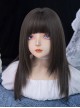 Black-Brown Daily All-Match Layered Long Straight Hair Classic Lolita Wig