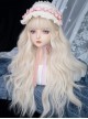 White-Gold Fashion Daily Classic Lolita Air Bangs Long Curly Wig