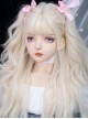 White-Gold Fashion Daily Classic Lolita Air Bangs Long Curly Wig