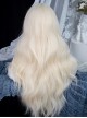 White-Gold Fashion Daily Classic Lolita Air Bangs Long Curly Wig