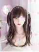 Black-Brown Mixed Color Light Purple Sweet-Cool Girl Natural Sweet Lolita Wig