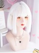 Pure Color Punk Fashion Qi Bangs Short Straight Hair Punk Lolita Wig