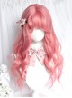 Love Letter Series Cute Honey Peach Pink Girl Air Bangs Long Curly Hair Sweet Lolita Wig