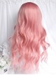 Love Letter Series Cute Honey Peach Pink Girl Air Bangs Long Curly Hair Sweet Lolita Wig