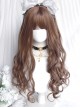 Brown Eared Rabbit Series Daily Natural Brown Classic Lolita Long Curly Wig