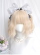 Alice's Cat Series White-Golden Wool Curly Short Curly Hair Sweet Lolita Wig