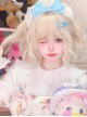 Alice's Cat Series White-Golden Wool Curly Short Curly Hair Sweet Lolita Wig