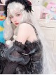 Gothic Lolita Silver White Water Ripple Wool Roll 100cm Long Curly Hair Wig