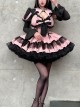 Demon Contract Series Sexy Spring Summer Contrast Color Sweet-Cool Girl Halloween Gothic Lolita Sleeveless Dress Suit