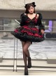 Demon Contract Series Sexy Spring Summer Contrast Color Sweet-Cool Girl Halloween Gothic Lolita Sleeveless Dress Suit