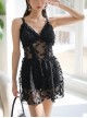 Pure Color Translucent Sexy Backless Three-Dimensional Flower Decorate Lace Sleeveless One-Piece Swimsuit