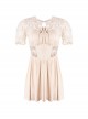 Lace Hollow Design Backless Lace-Up Summer Elegant Sleeveless One-Piece Swimsuit Set