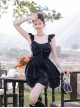 Sexy Sweet Bowknot Design Black Adjustable Shoulder Strap Sleeveless One Piece Swimsuit