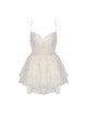 Lace Decoration Apricot Slim Fit Sexy Hollow Backless Sleeveless One-Piece Skirt Style Swimsuit