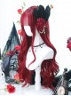 Red Daily Natural Air Bangs Long Curly Hair Classic Lolita Wig