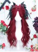 Sweet-Cool Middle Parted Bangs Red Long Curly Hair Classic Lolita Wig