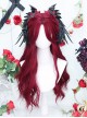 Sweet-Cool Middle Parted Bangs Red Long Curly Hair Classic Lolita Wig