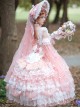 Elf Fairy Series Retro Gorgeous Tea Party Elegant Square Neck Spring Pink Flowers Sweet Lolita Sleeveless Dress