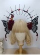 Gothic Style Black Butterfly Wings Our Lady Halo Gothic Lolita Headband