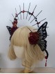 Gothic Style Black Butterfly Wings Our Lady Halo Gothic Lolita Headband