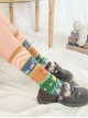 Retro Bear Series Cute Spring Summer Knitted Bear Sweet Lolita Socks