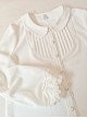 White Chiffon Doll Collar Simple Cute Daily Commuting All-Match Classic Lolita Long-Sleeved Shirt