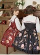 Bear Orchestra Series Retro British Style Piano Note Printing Bowknot Cute Elegant Sweet Lolita Long-Sleeved Dress