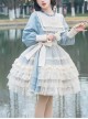 Mint Spring Butterfly Series Blue Elegant Butterfly Embroidery Lace Classic Lolita Long Sleeve Lolita Suit