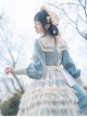 Mint Spring Butterfly Series Blue Elegant Butterfly Embroidery Lace Classic Lolita Long Sleeve Lolita Suit