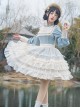 Mint Spring Butterfly Series Blue Elegant Butterfly Embroidery Lace Classic Lolita Long Sleeve Lolita Suit