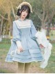 Mint Spring Butterfly Series Blue Elegant Butterfly Embroidery Lace Classic Lolita Long Sleeve Lolita Suit