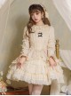 Music Box Series Elegant Pure Color Ballet Style Irregular Lace Cake Dress Classic Lolita Sleeveless Dress