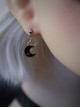 Black Moon Star Alloy Handmade Accessories Gothic Lolita Ear Studs