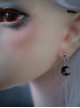 Black Moon Star Alloy Handmade Accessories Gothic Lolita Ear Studs