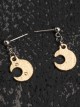 Black Moon Star Alloy Handmade Accessories Gothic Lolita Ear Studs