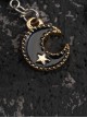 Black Moon Star Alloy Handmade Accessories Gothic Lolita Ear Studs