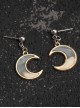 Alloy Irregular Moon Simple Handmade Accessories Gothic Lolita Ear Studs